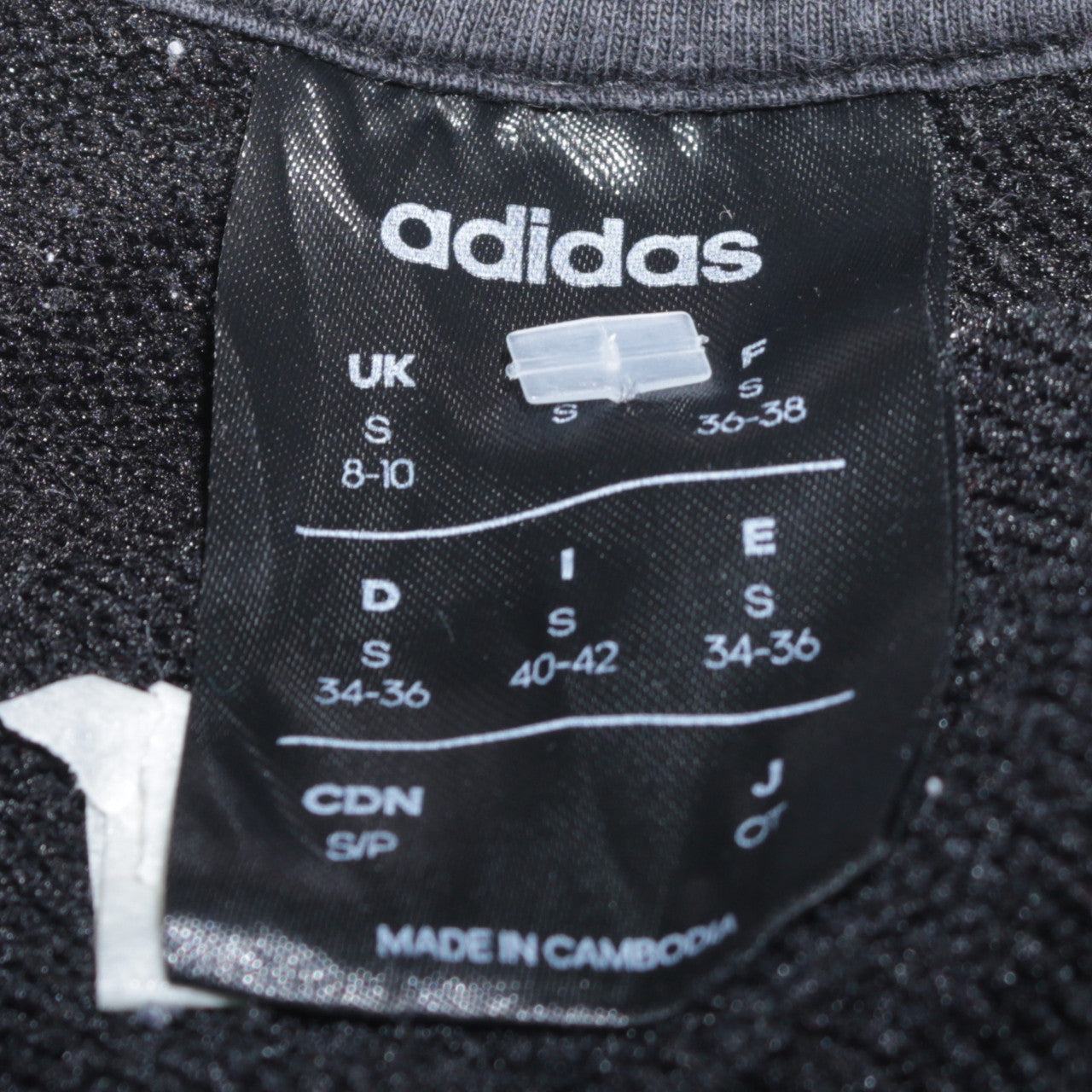 Adidas Womens Black Small Logo Crew Neck Sweatshirt UK 8-10