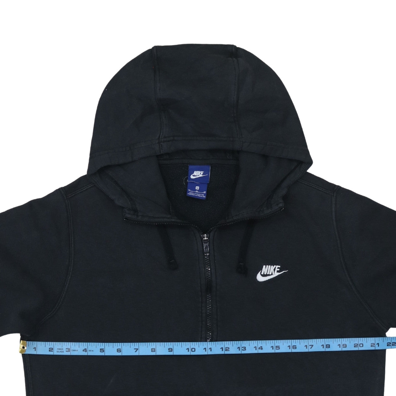Nike Men's Black Medium 1/2 Zip Hoodie Fleece Sweatshirt