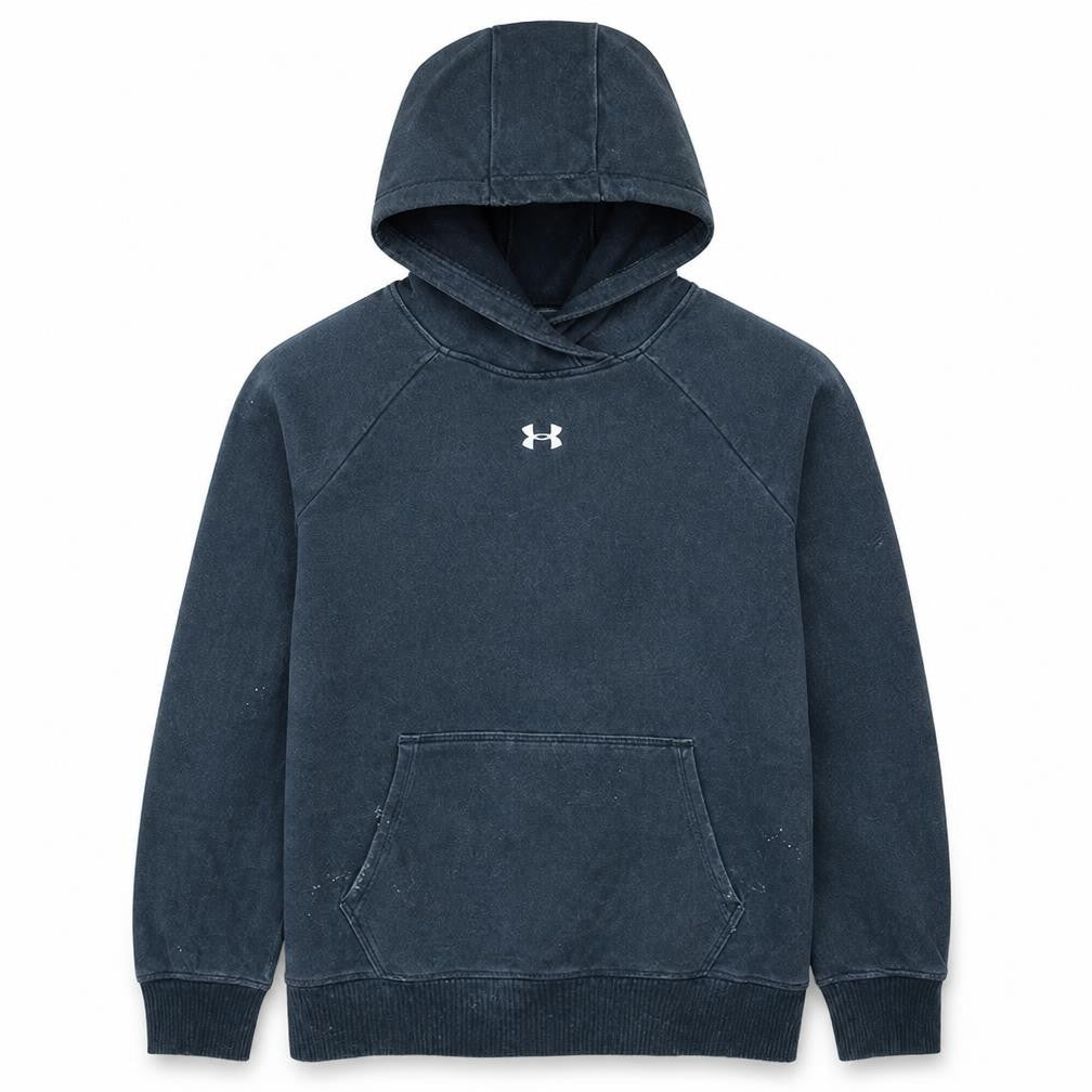 Under Armour Men Blue Small Pullover Hoodie Fleece Sweatshirt