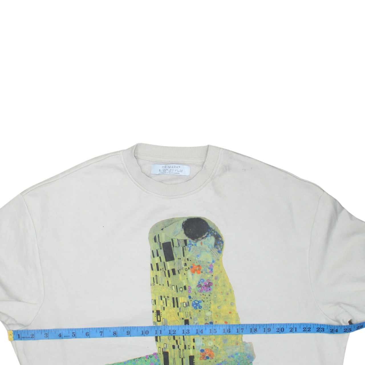 Primark Womens Beige Graphic Print Sweatshirt Size S Gustav Klimt Art