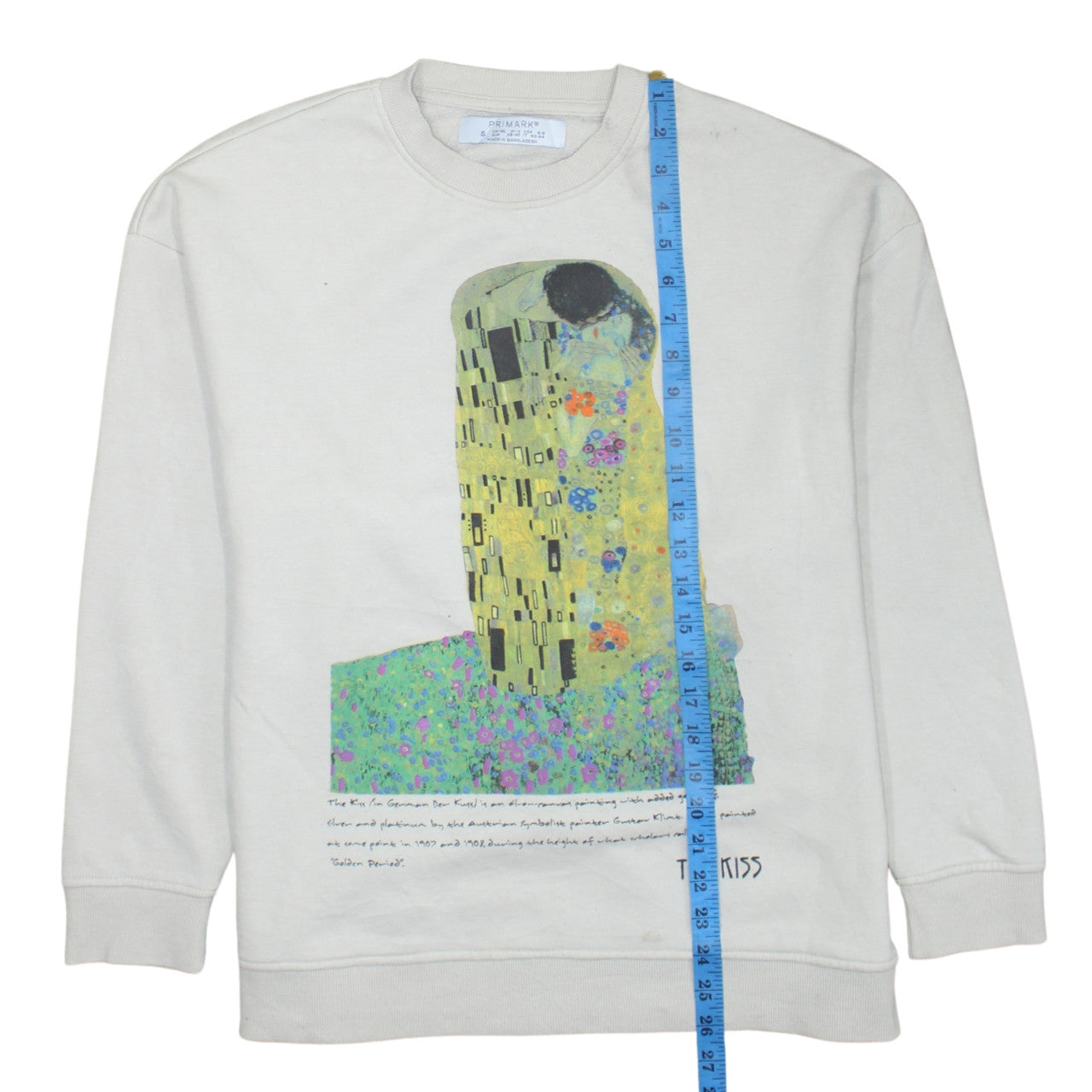 Primark Womens Beige Graphic Print Sweatshirt Size S Gustav Klimt Art