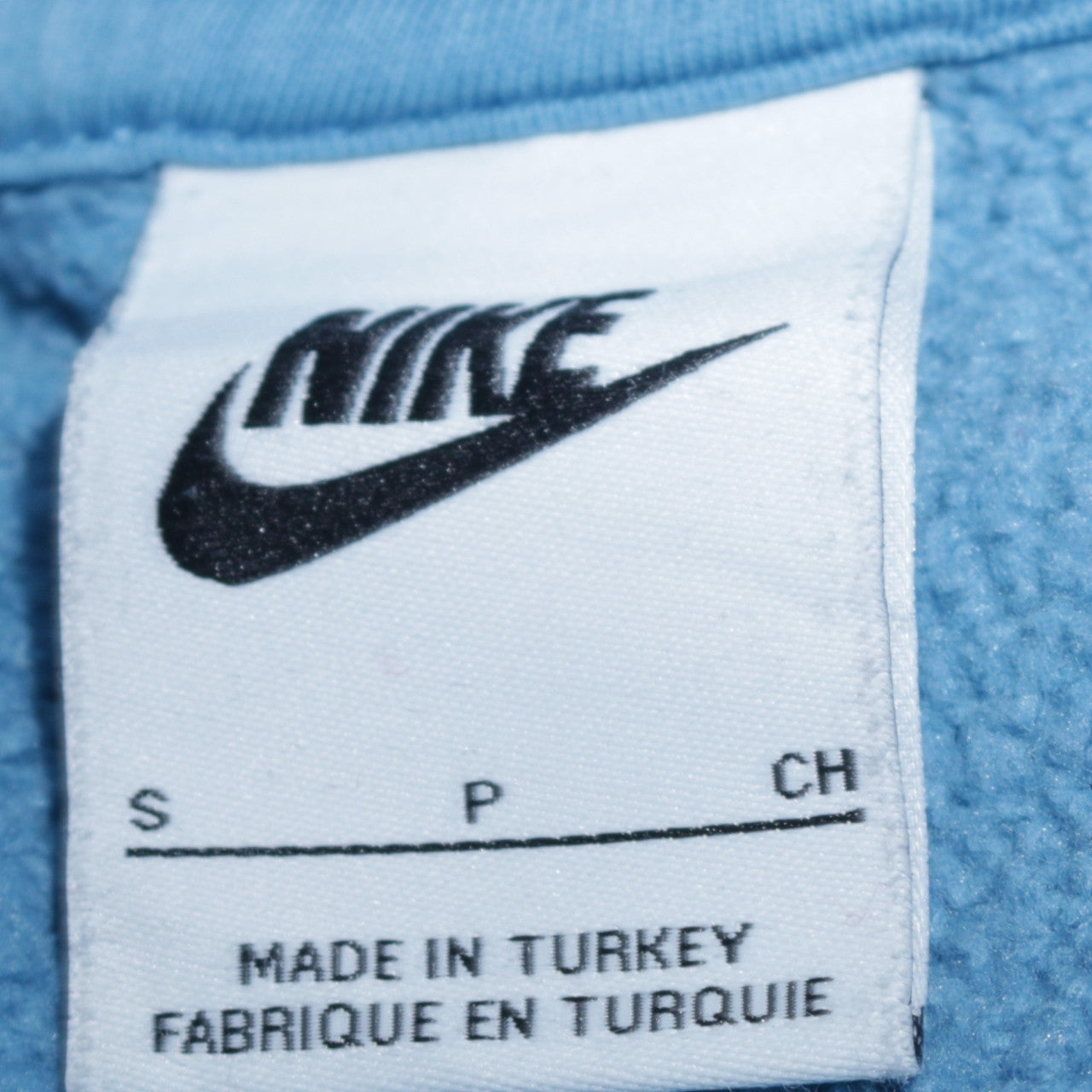Nike Mens Blue Pullover Hoodie Small Logo Fleece Sweatshirt