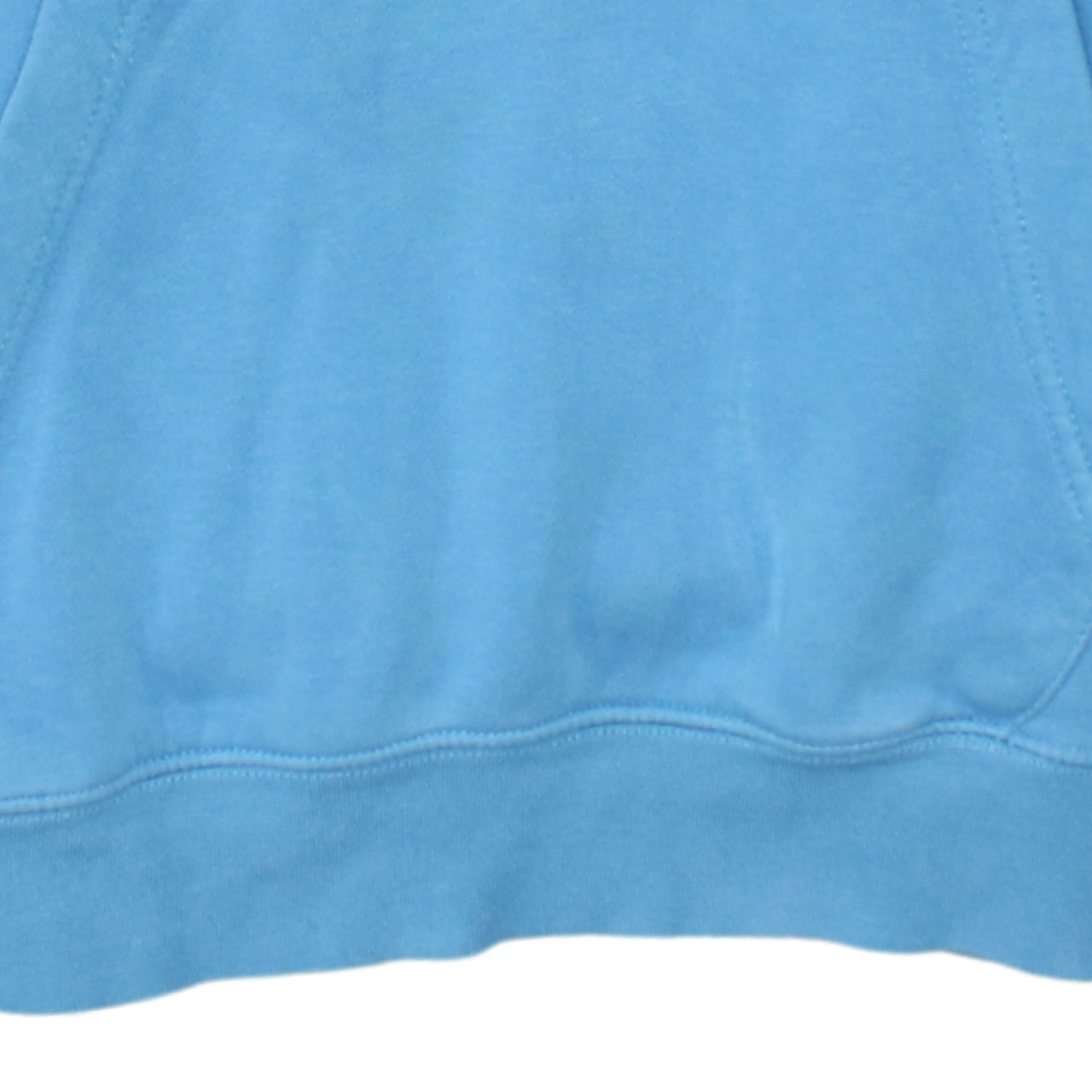 Nike Mens Blue Pullover Hoodie Small Logo Fleece Sweatshirt