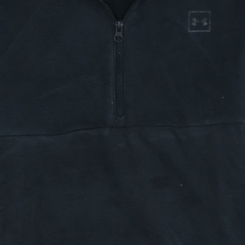 Under Armour Men's Black XL Hooded 1/2 Zip Windbreaker Jacket