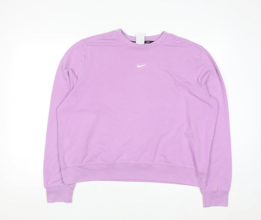 Nike Women’s Purple Crew Neck Dri-Fit Sweatshirt XL Relaxed Fit