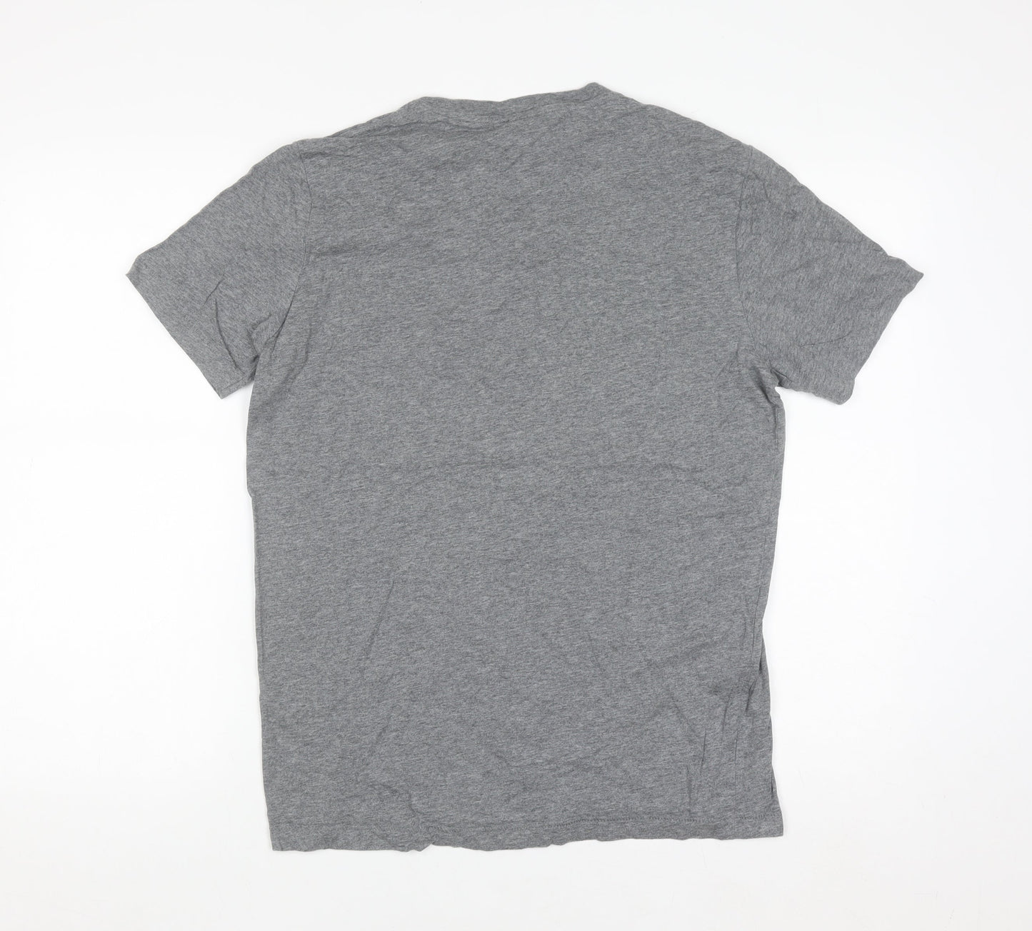Diesel Men Grey Cotton Crew Neck Short Sleeve T-Shirt Size S