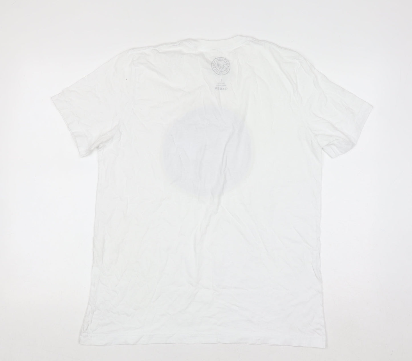 Binkie & Co The Word White Cotton Men's Graphic T-Shirt Size L