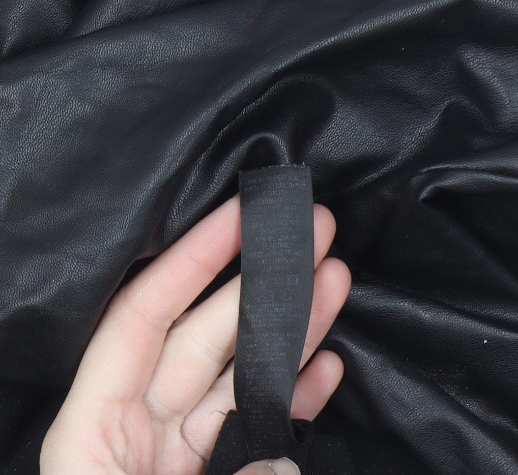 Dunnes Women Black Size 12 Faux Leather Ankle Leggings