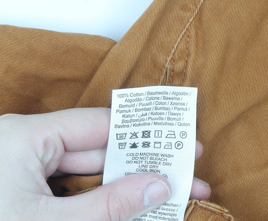 JDY Women’s Brown Cargo Trousers Size 8 Cotton Twill Belted