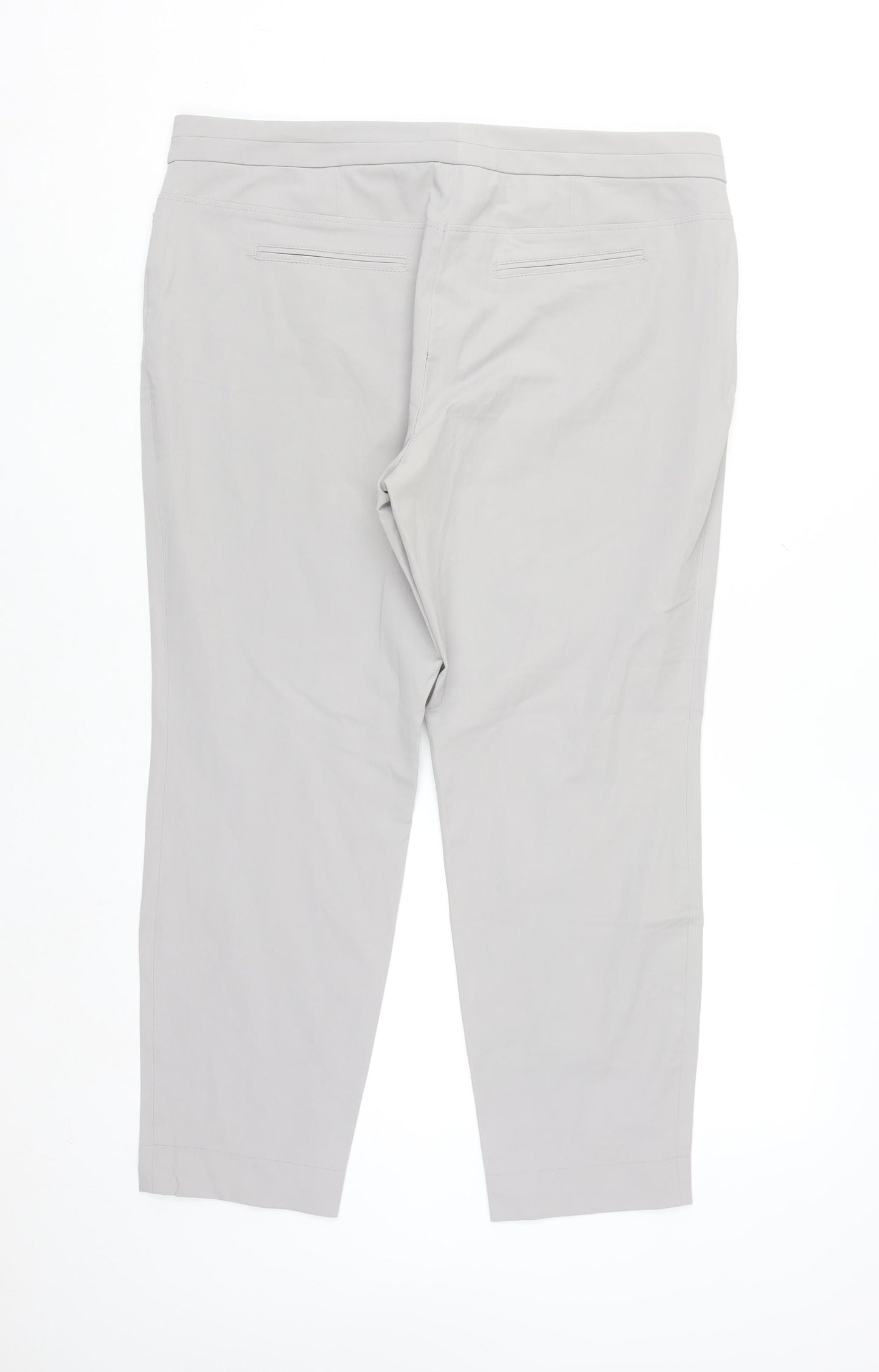 Riani Women’s Grey Chino Trousers Size 16 Stretch Cotton Blend