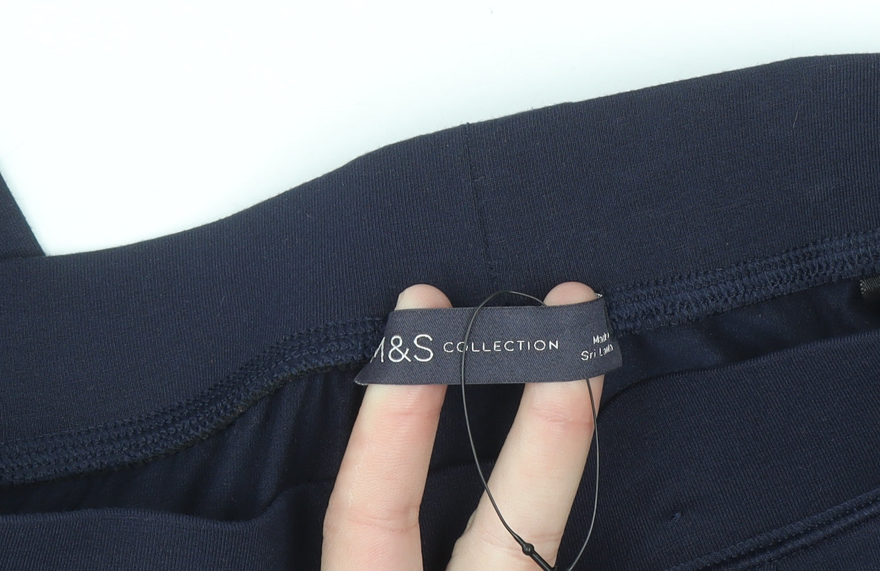 Marks and Spencer Women Navy Size 8 Long Viscose Stretch Leggings