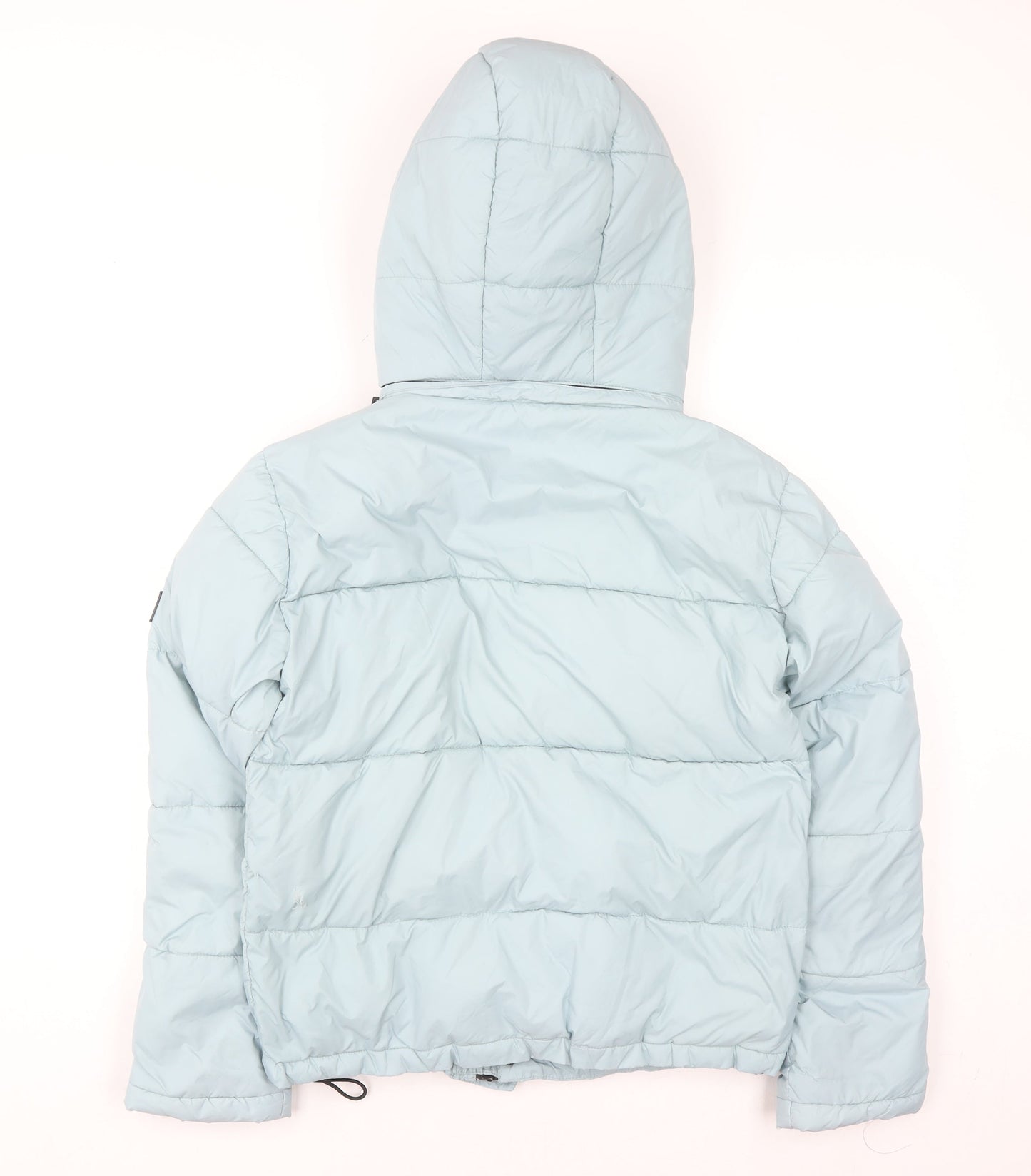 Diesel Women Blue XS Hooded Puffer Jacket Nylon Winter Coat