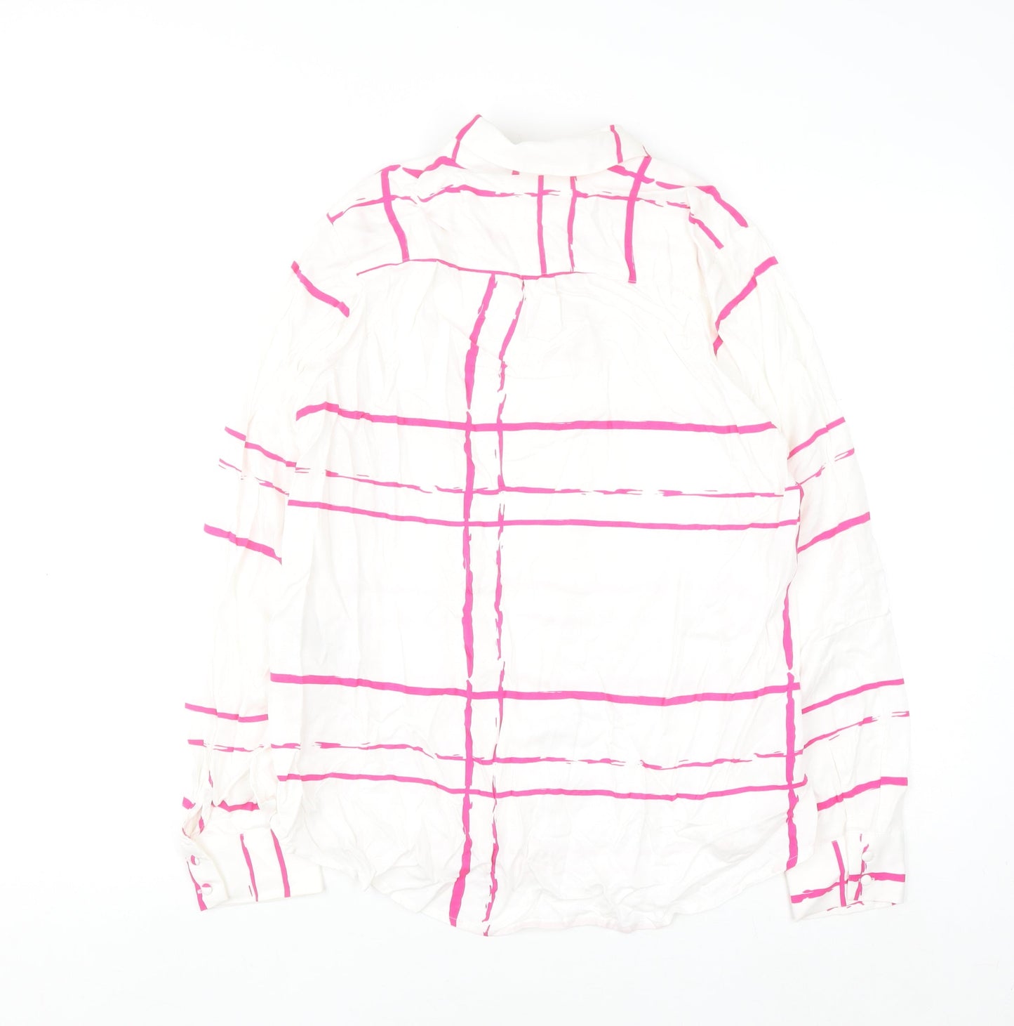 Paul Costelloe Living Studio Women's Multicoloured Checked Long Sleeve Button-Up Shirt Size 10