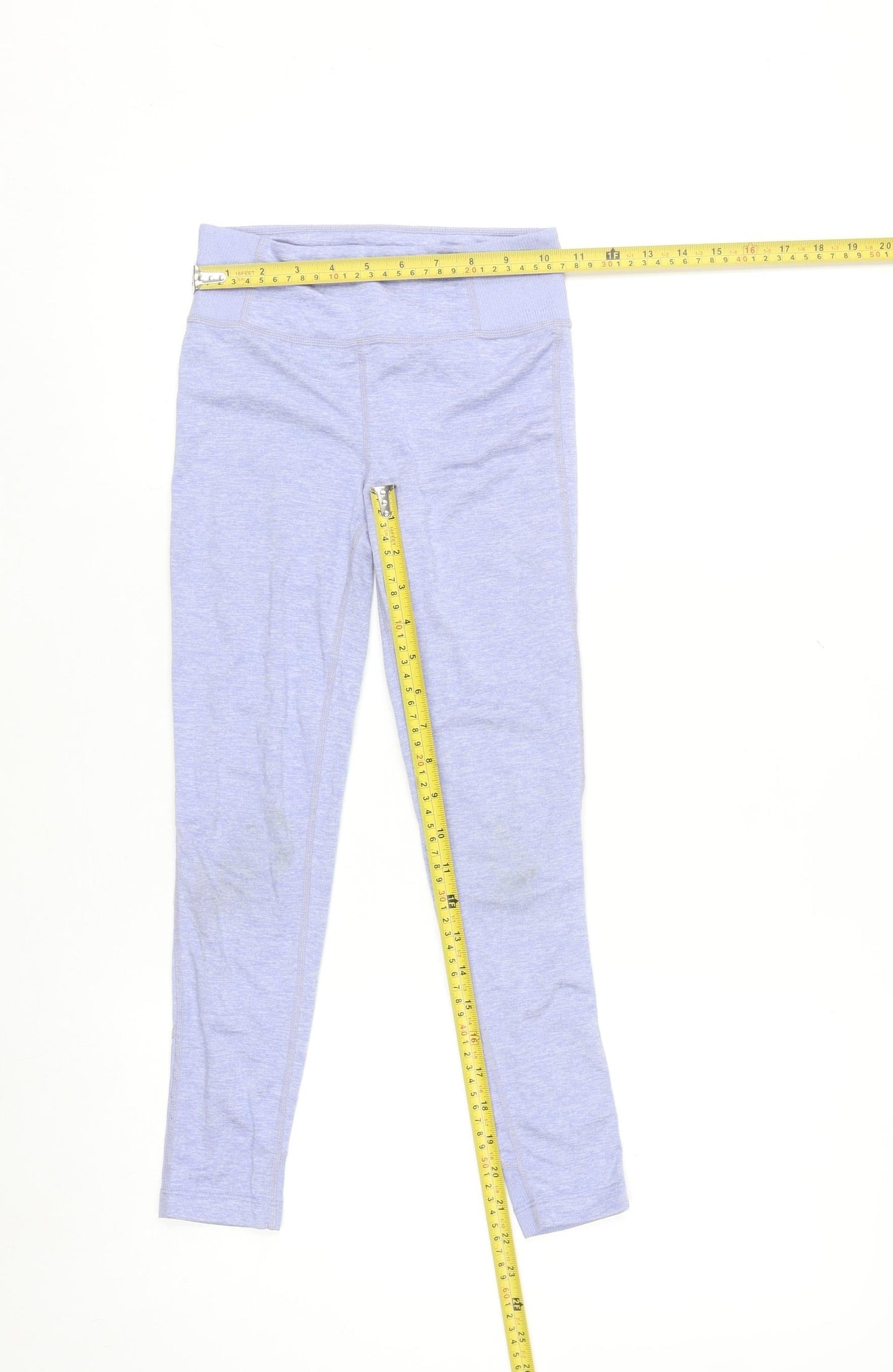 Nike Yoga Dri-FIT Blue Teen Girls S Slim Fit Stretch Leggings