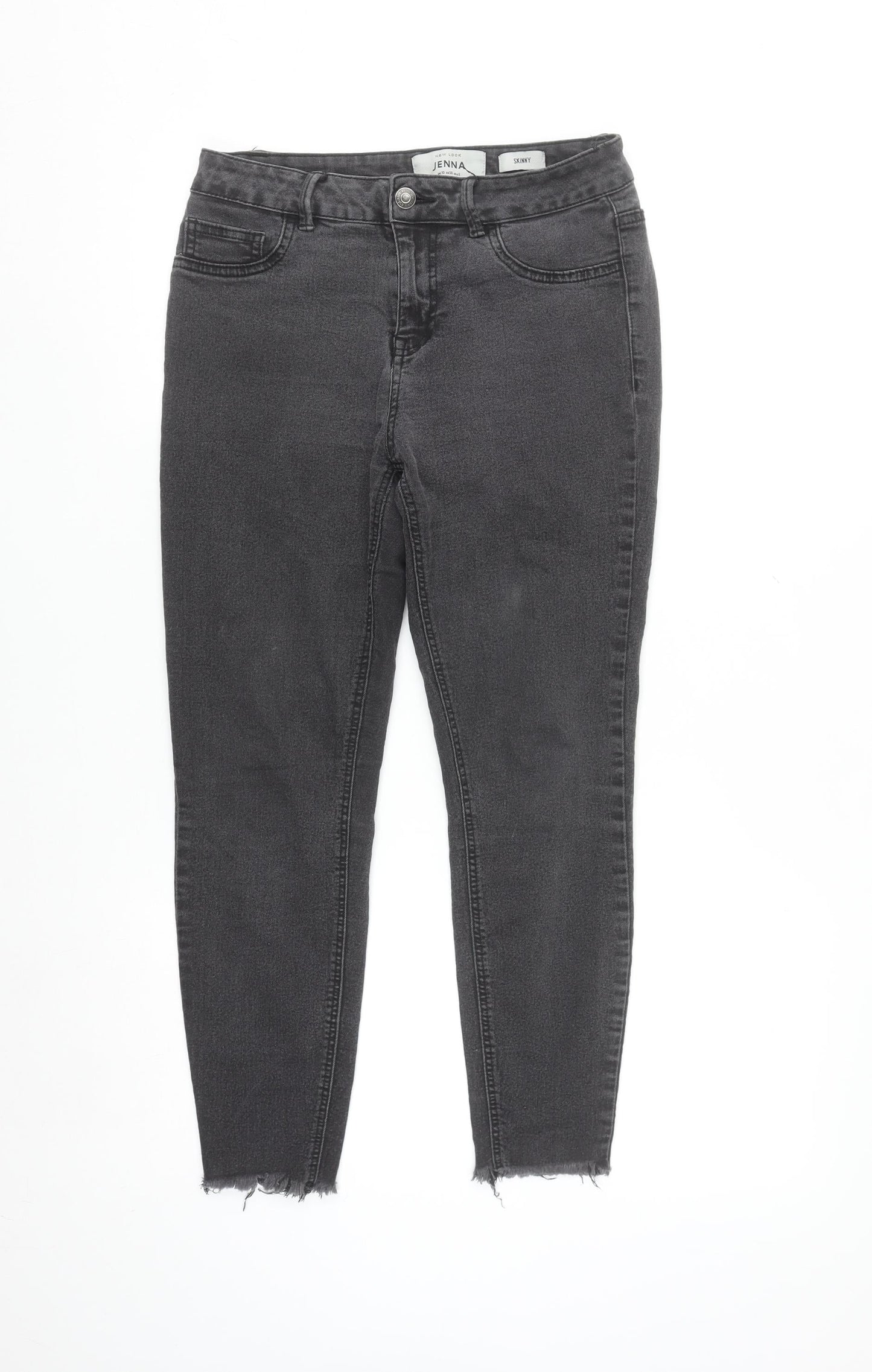 New Look Women Black Skinny Jenna Mid Rise Stretch Jeans Size 10