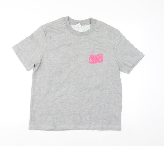 Rose London Women’s Grey Crew Neck Short Sleeve T-Shirt Size L