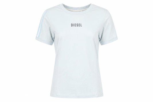 Diesel Women's Blue Slim Fit Cotton Stretch T-Shirt Size S