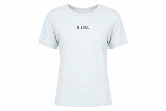 Diesel Women's Blue Slim Fit Cotton Stretch T-Shirt Size S