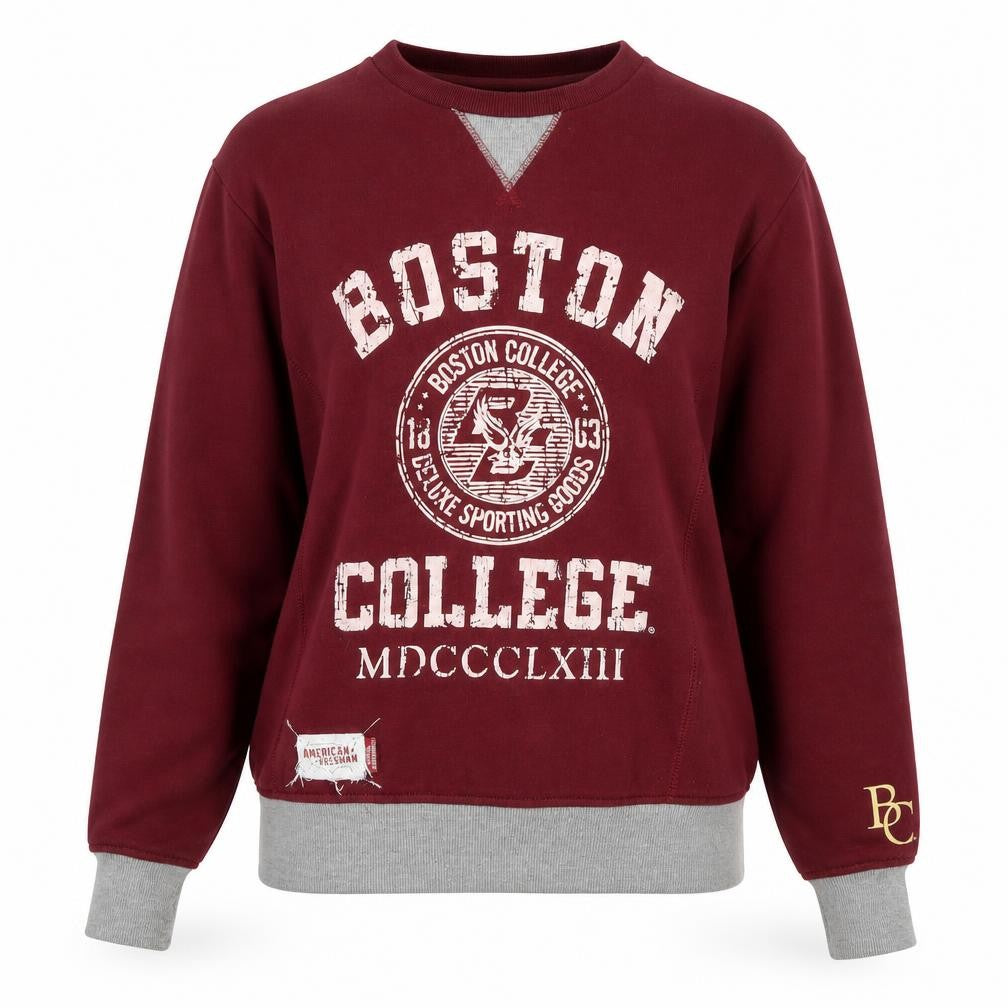 American Freshman Women's Burgundy Boston College Pullover Sweatshirt M