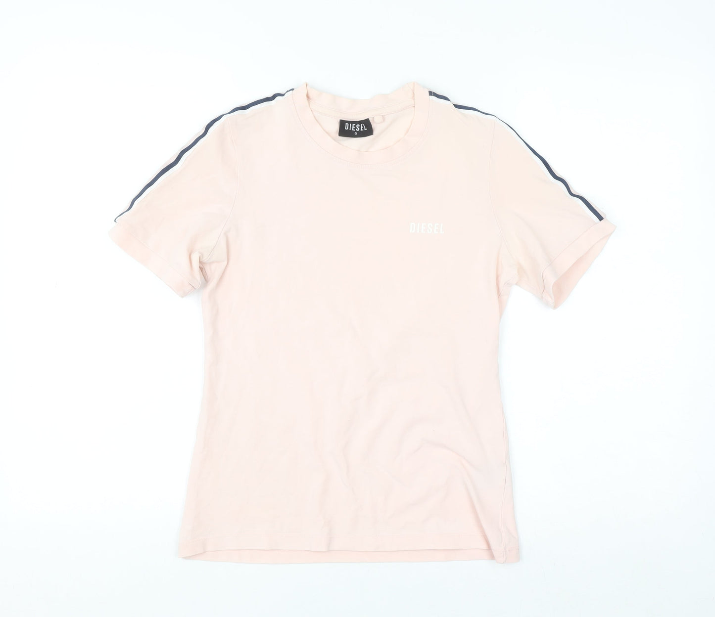 Diesel Womens Pink Slim Fit Short Sleeve T-Shirt Size S