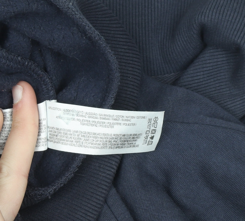 Primark Women Navy Blue 1/2 Zip High Neck Sweatshirt Size 10-12