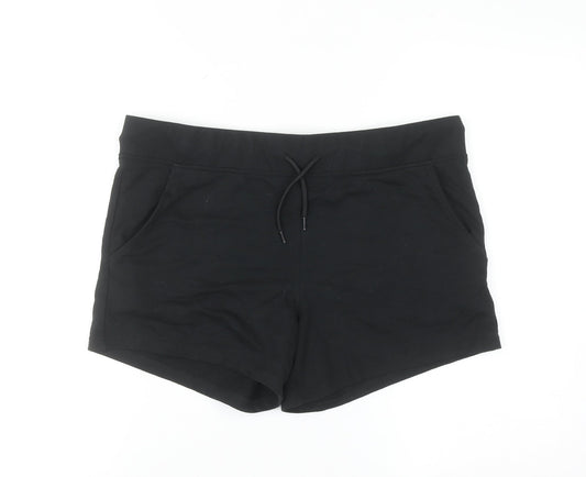 Avenue Womens Black Cotton Blend Casual Shorts Size 12-14