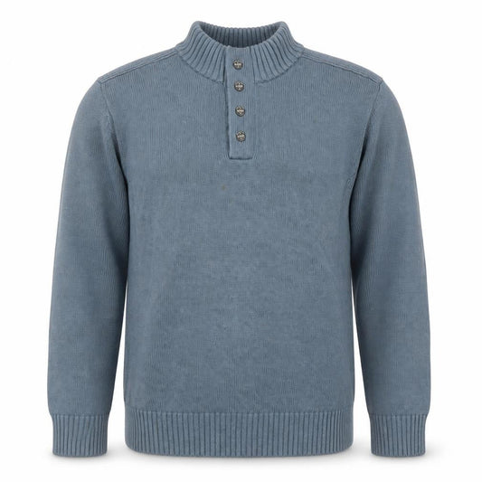 Next Men's Blue Cotton Henley Jumper Size L
