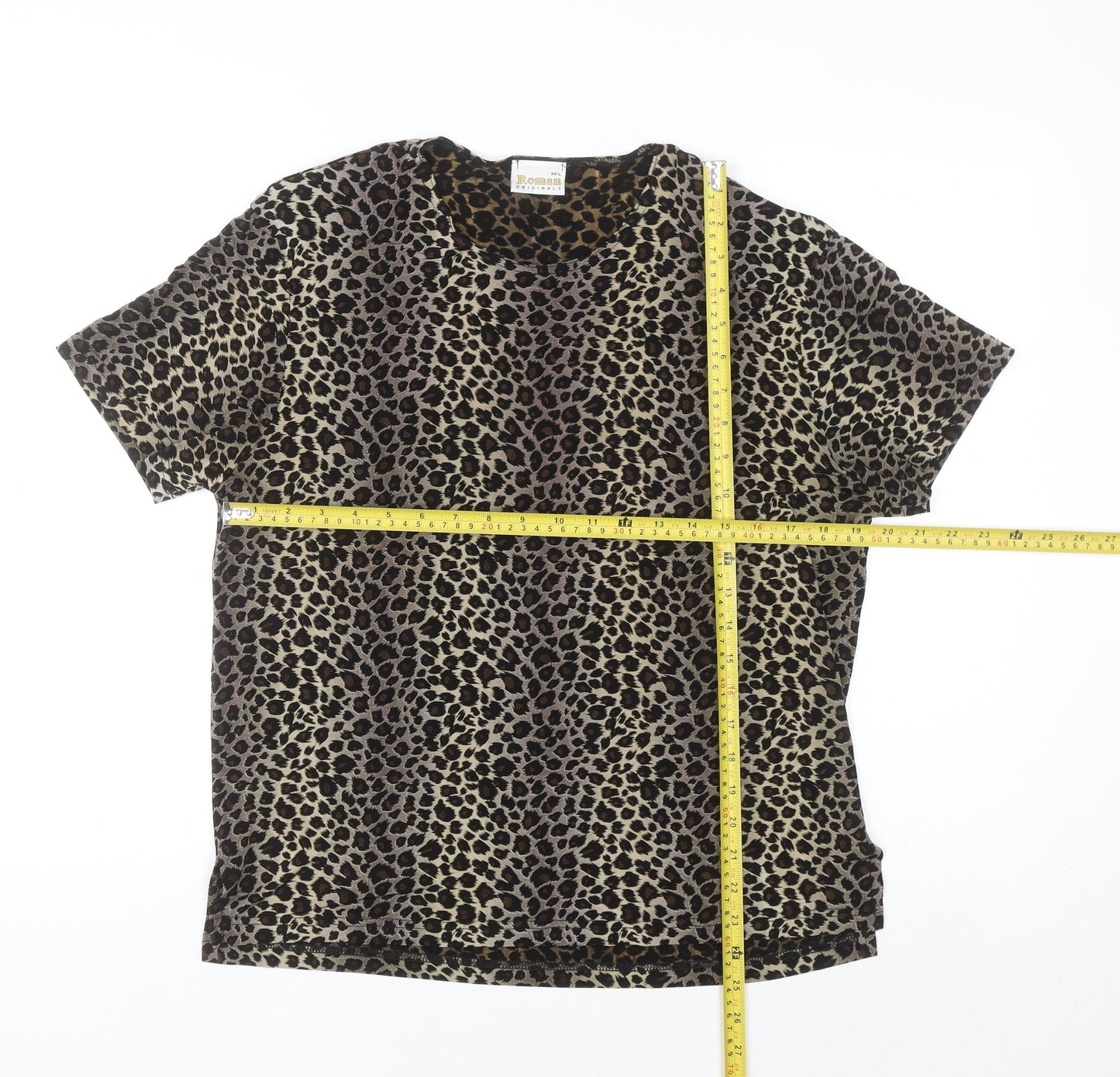 Roman Originals Women’s Leopard Print Short Sleeve T-Shirt M/L