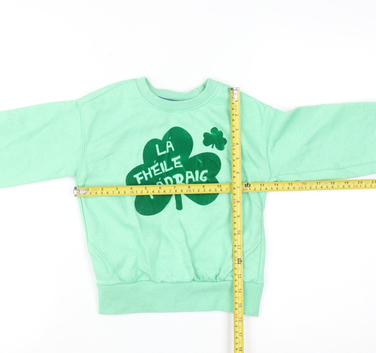 Leigh Tucker Willow Boys Green 5-6 Years Pullover St Patrick’s Day Sweatshirt
