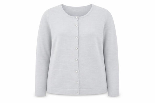 Marks and Spencer Women Silver Grey Size 16 Classic Button Cardigan