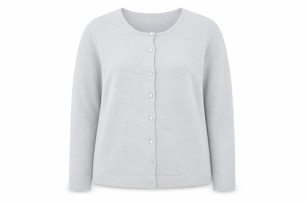 Marks & Spencer Women Silver Grey Size 16 Classic Button Cardigan