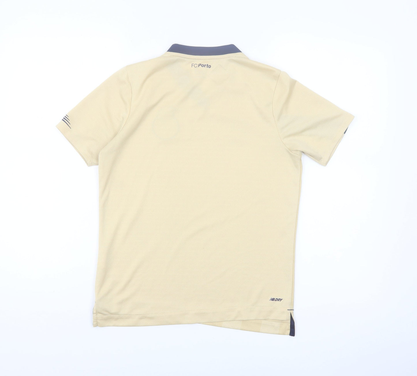 New Balance Boys Beige FC Porto Short Sleeve Football Jersey Size 146
