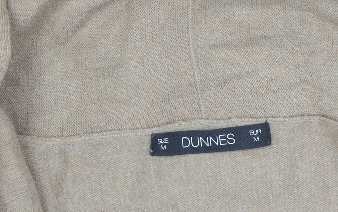 Dunnes Women’s Beige Knit Cardigan M Viscose Blend Long Sleeve