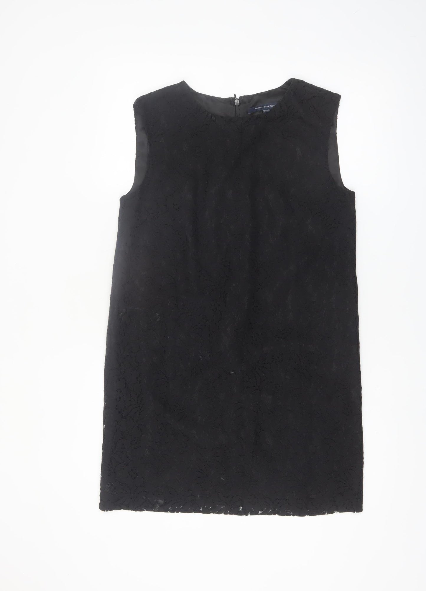French Connection Women's Black Lace Shift Dress Size 6