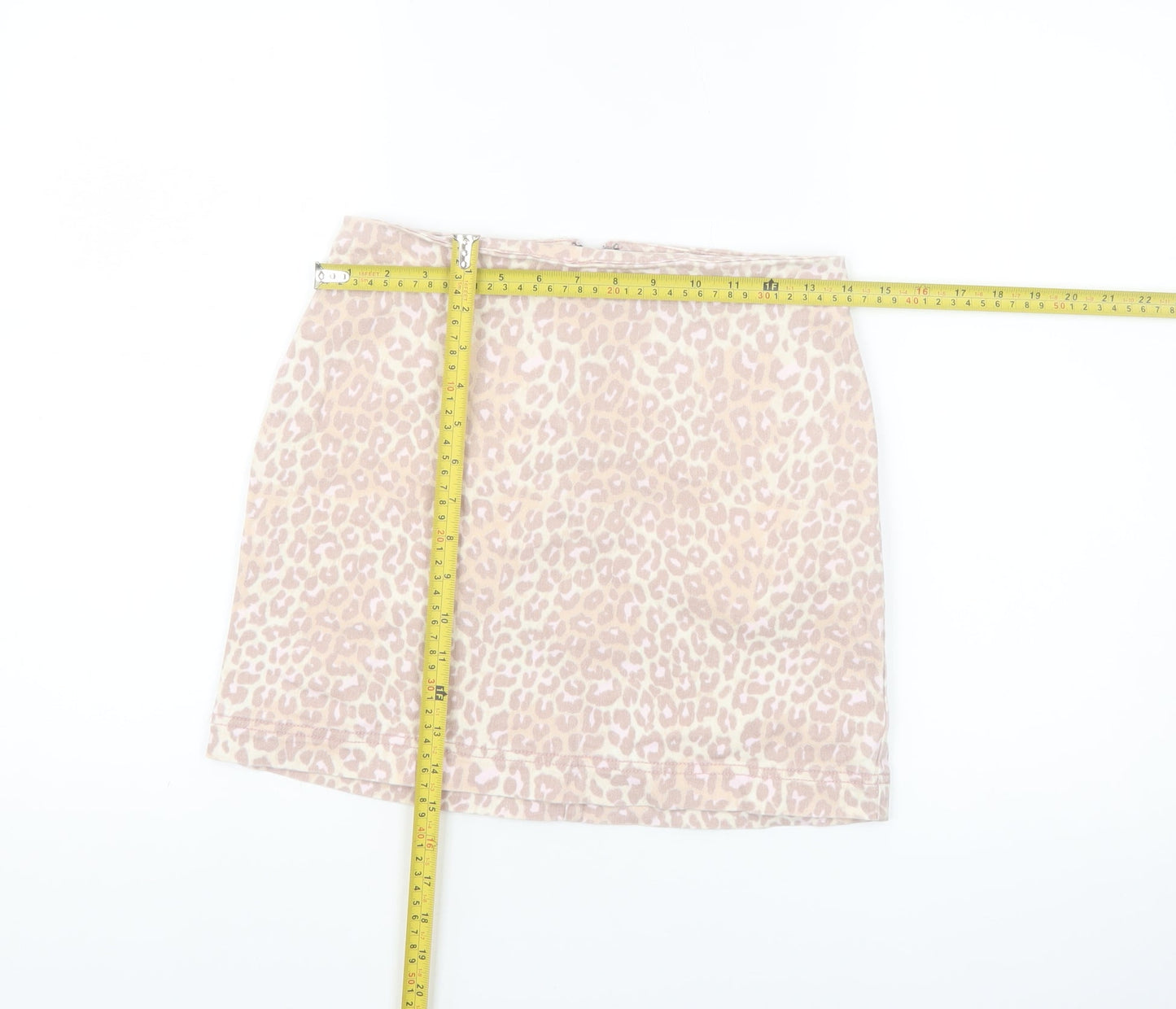 Wild Fable Women’s Beige Leopard Print High Rise Short Skirt Size 8