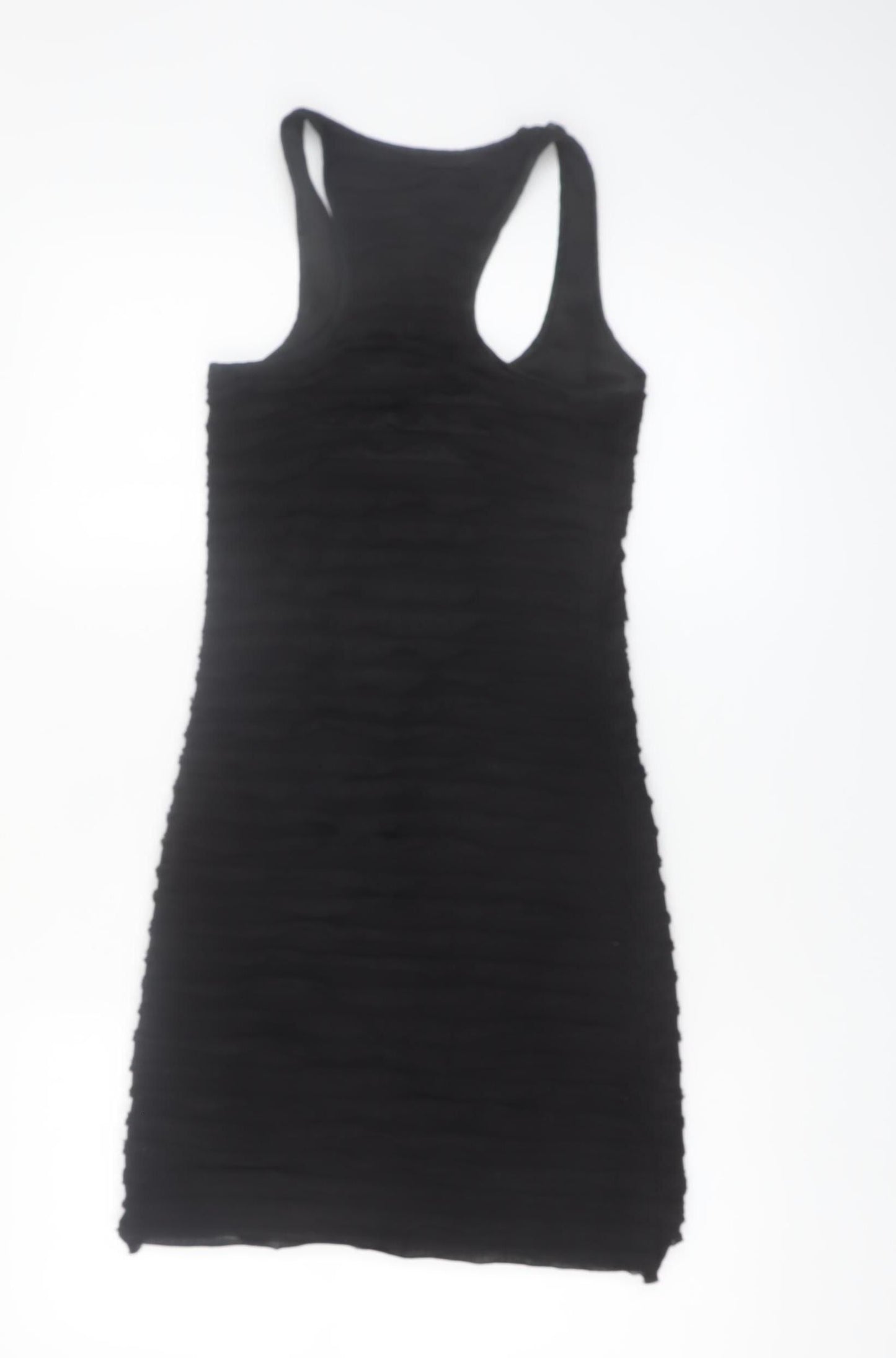 Betsey Johnson Women's Black XS Bodycon Tank Dress Sleeveless