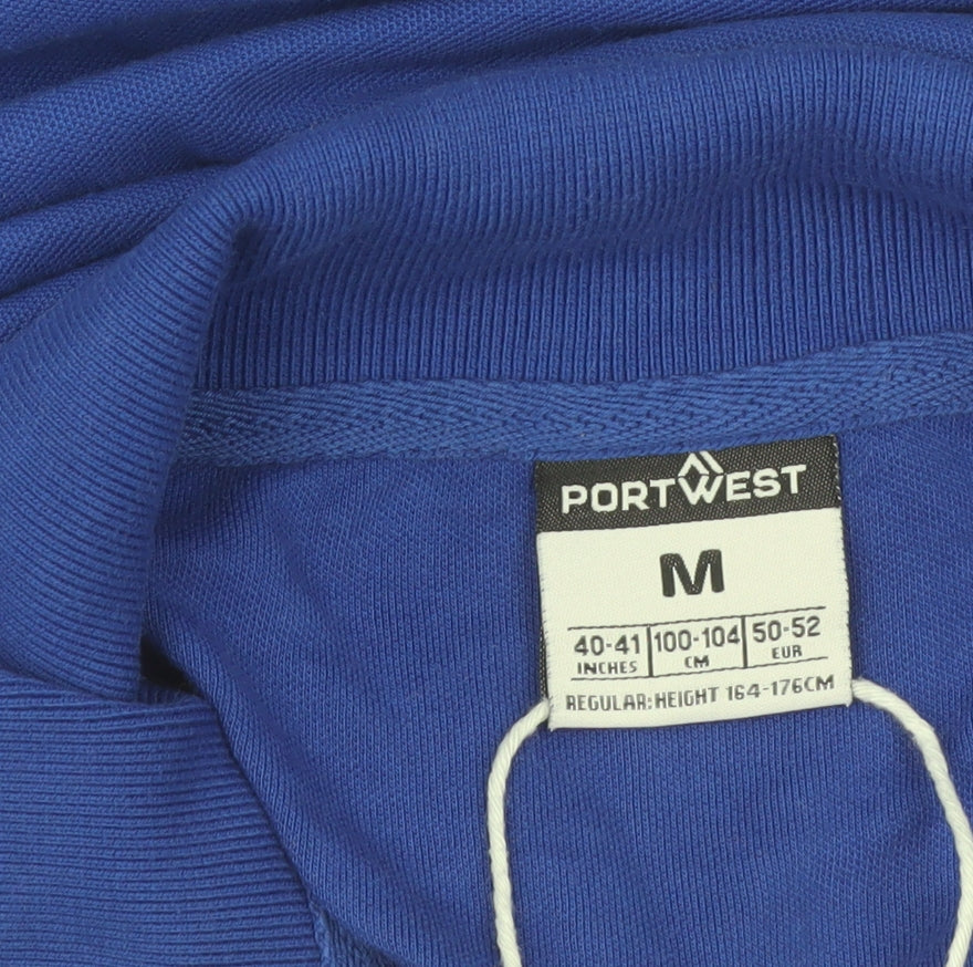 Portwest Men's Blue Short Sleeve Regular Fit Work Polo Shirt M