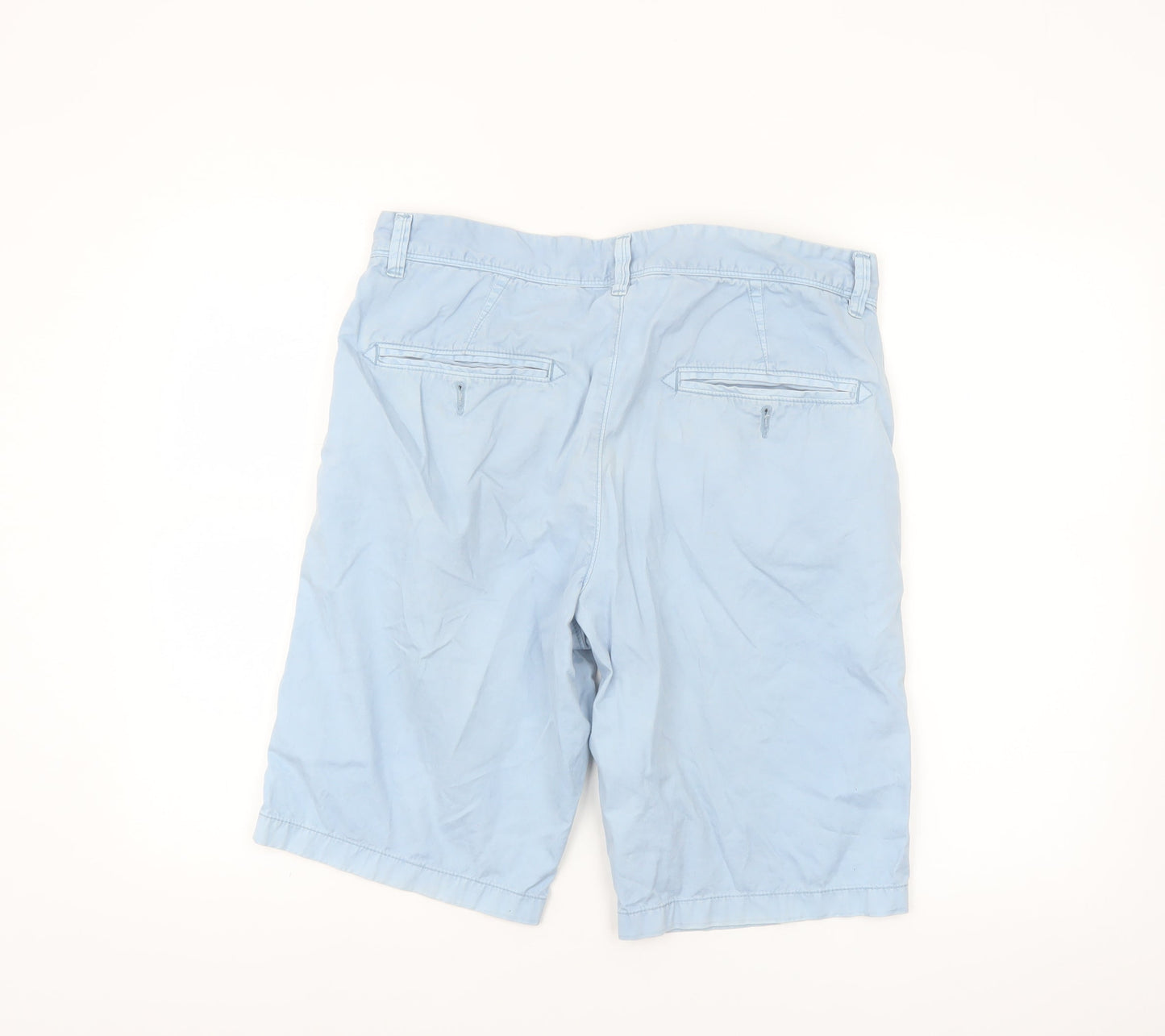 St. Bernard Men’s Blue Chino Shorts 32in Regular Fit Lightweight