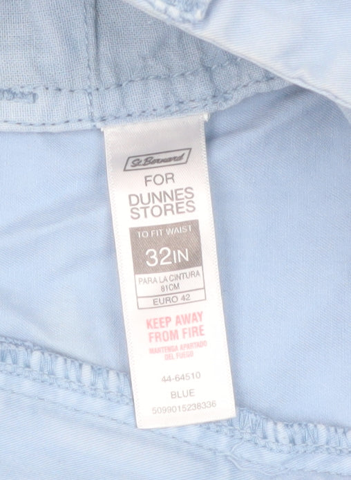 St. Bernard Men’s Blue Chino Shorts 32in Regular Fit Lightweight