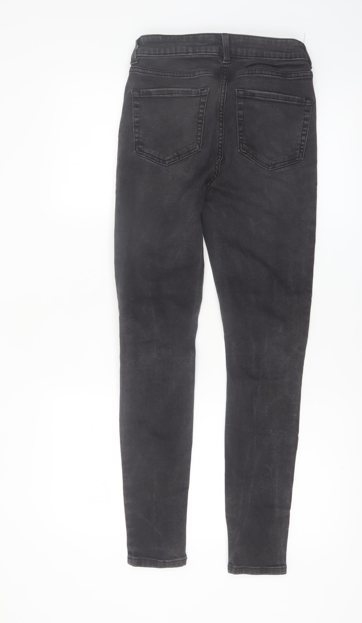 Denim Co. Womens Black Skinny Distressed Stretch Jeans Size 10