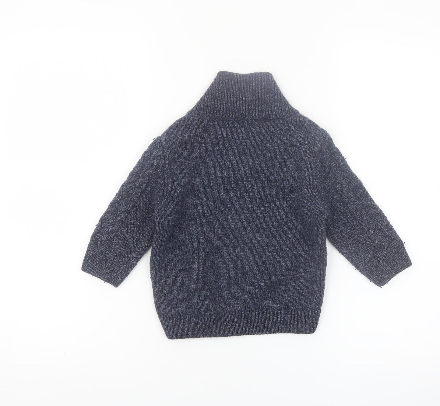 River Island Mini Blue Knit Shawl Collar Cardigan 18-24 Months