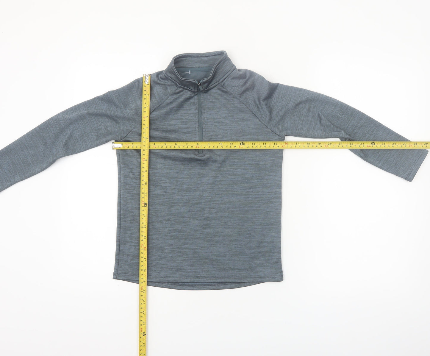 Dunnes Stores Boys Grey 1/4 Zip Long Sleeve Activewear Top 8-9 Years
