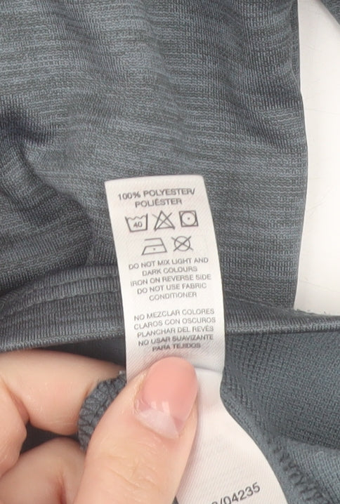 Dunnes Stores Boys Grey 1/4 Zip Long Sleeve Activewear Top 8-9 Years