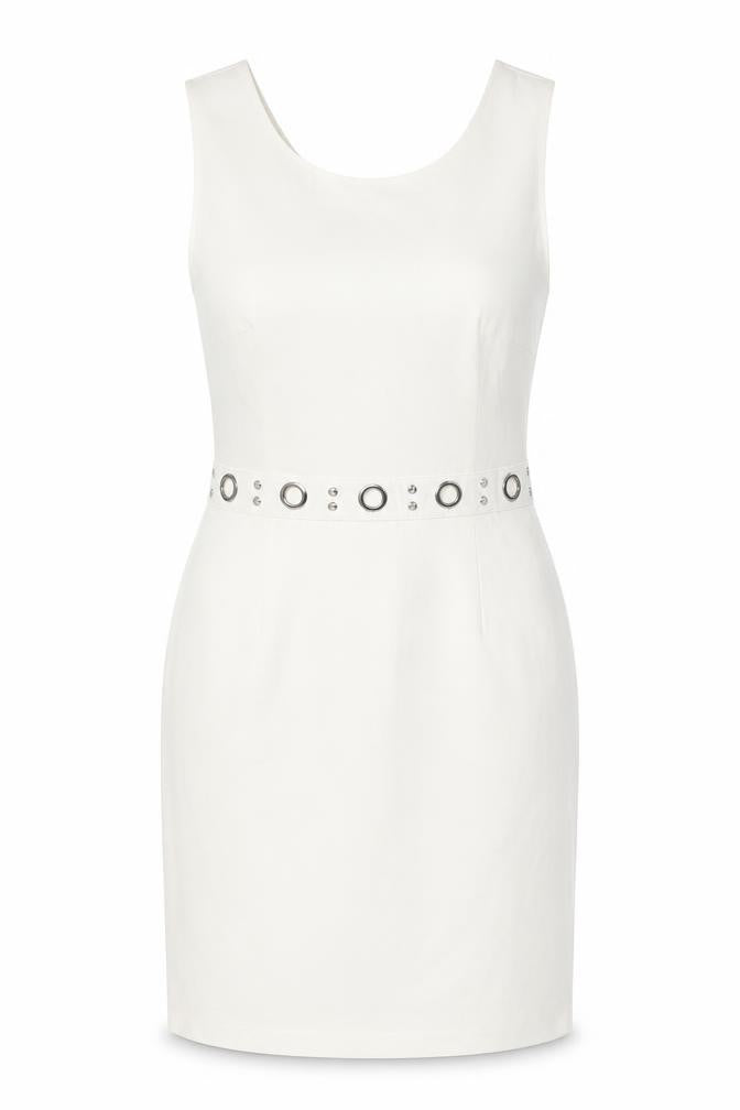 J&J by Afinty Paris Women's White Bodycon Sleeveless Dress M