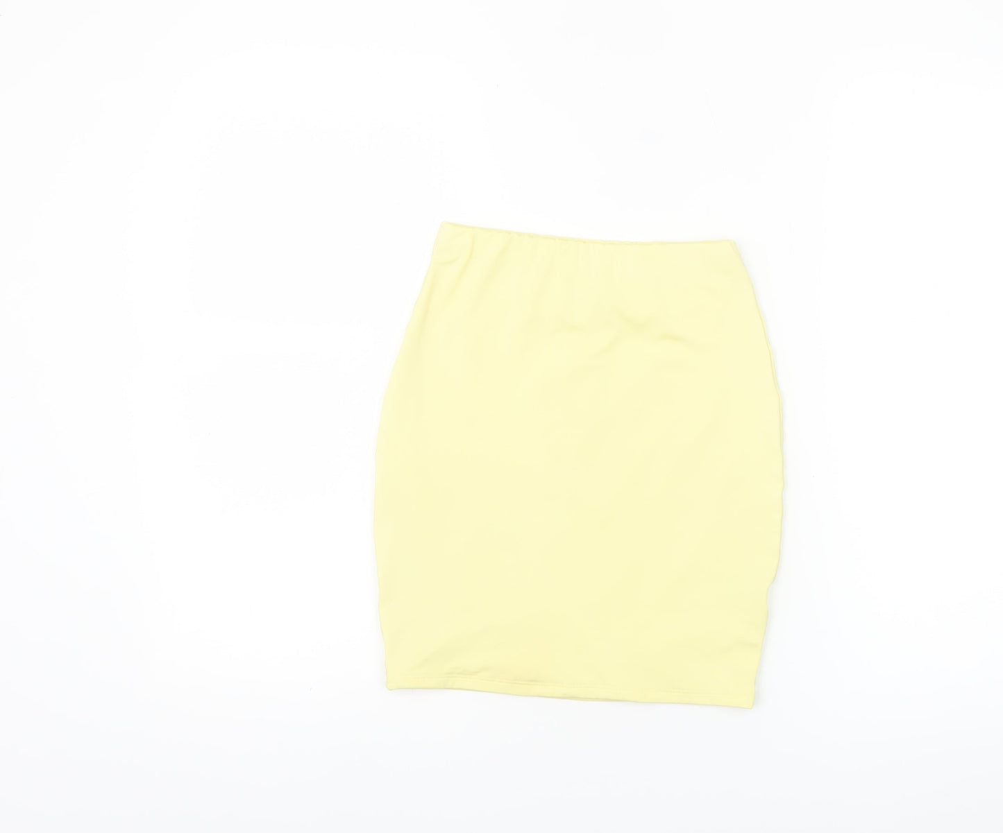 Oh Polly Women's Yellow High Waisted Pencil Skirt Size 6