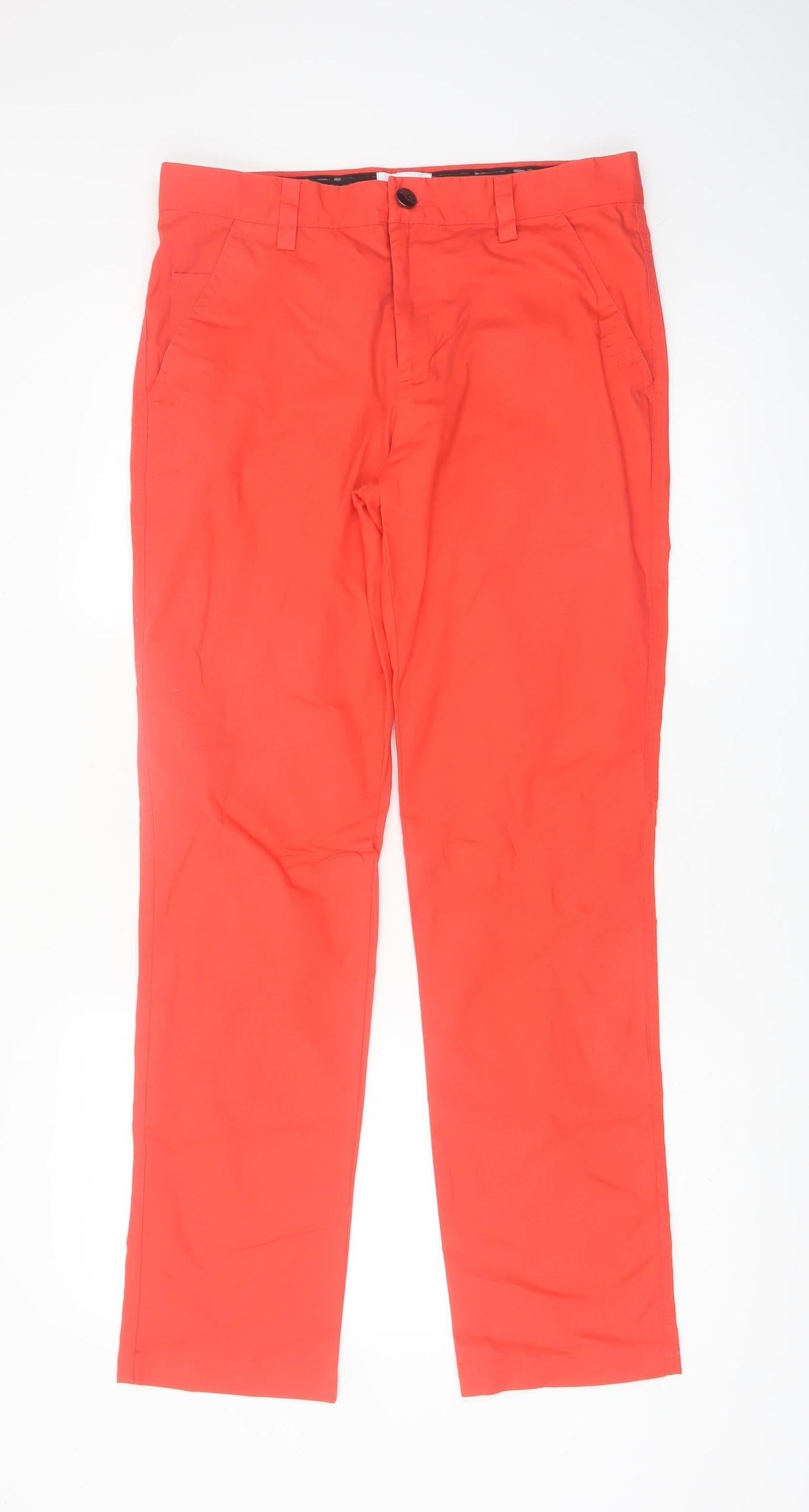 Calvin Klein Golf Men's Red Chino Trousers W32 L31 Cotton Blend