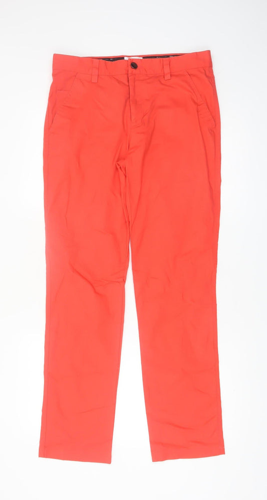 Calvin Klein Golf Men's Red Chino Trousers W32 L31 Cotton Blend
