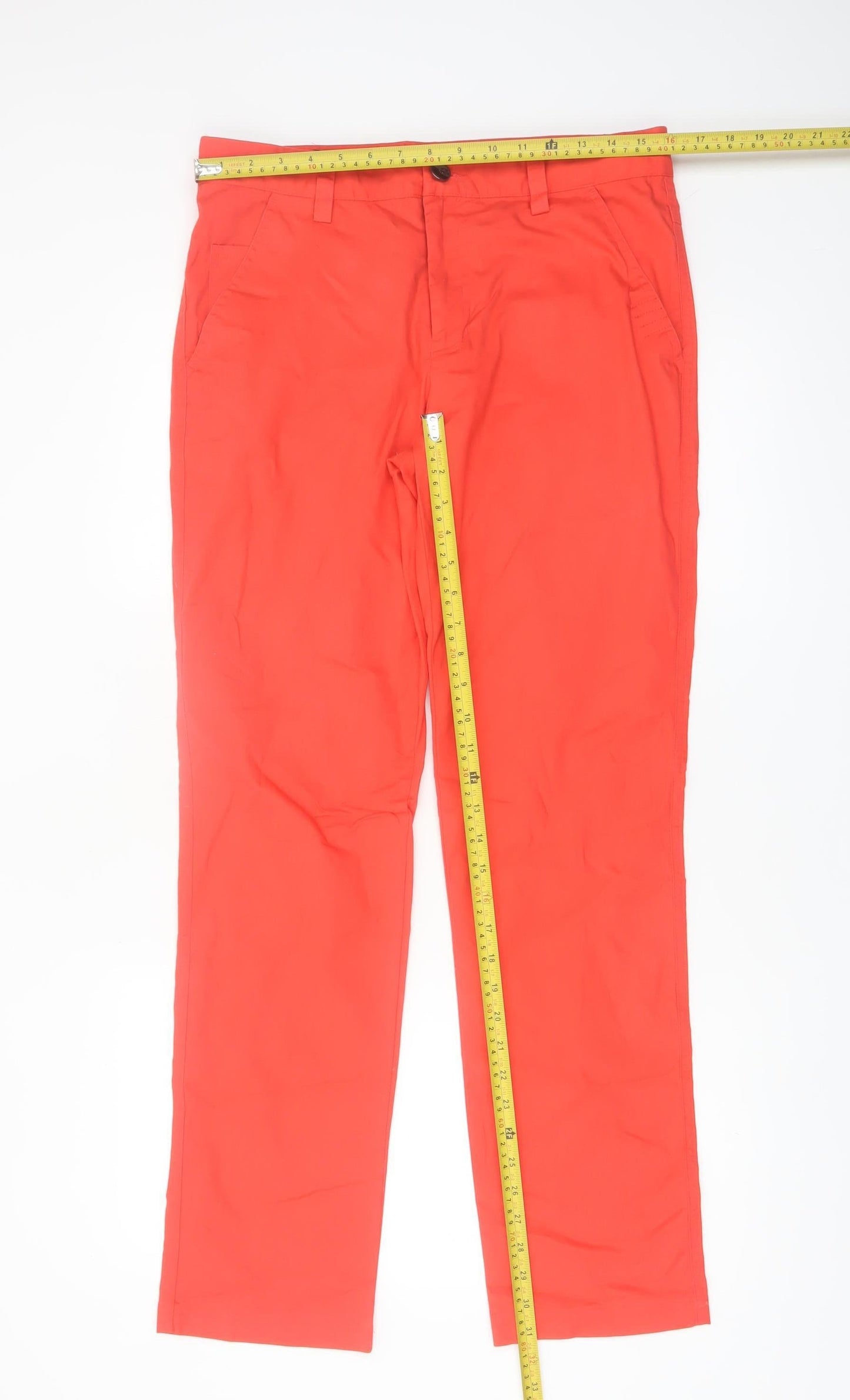 Calvin Klein Golf Men's Red Chino Trousers W32 L31 Cotton Blend