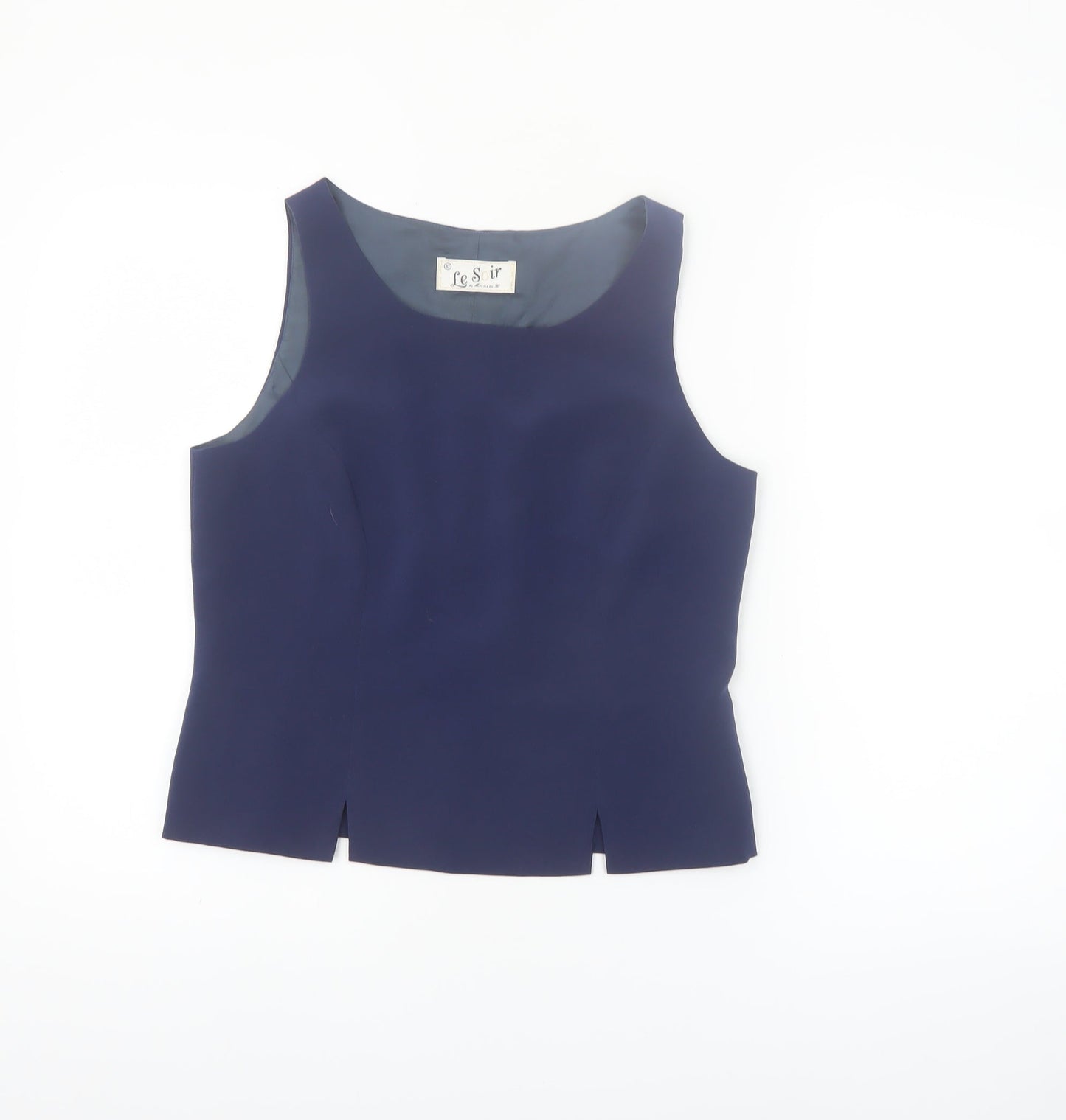 Le Soir Women’s Blue Sleeveless Formal Blouse Size 10