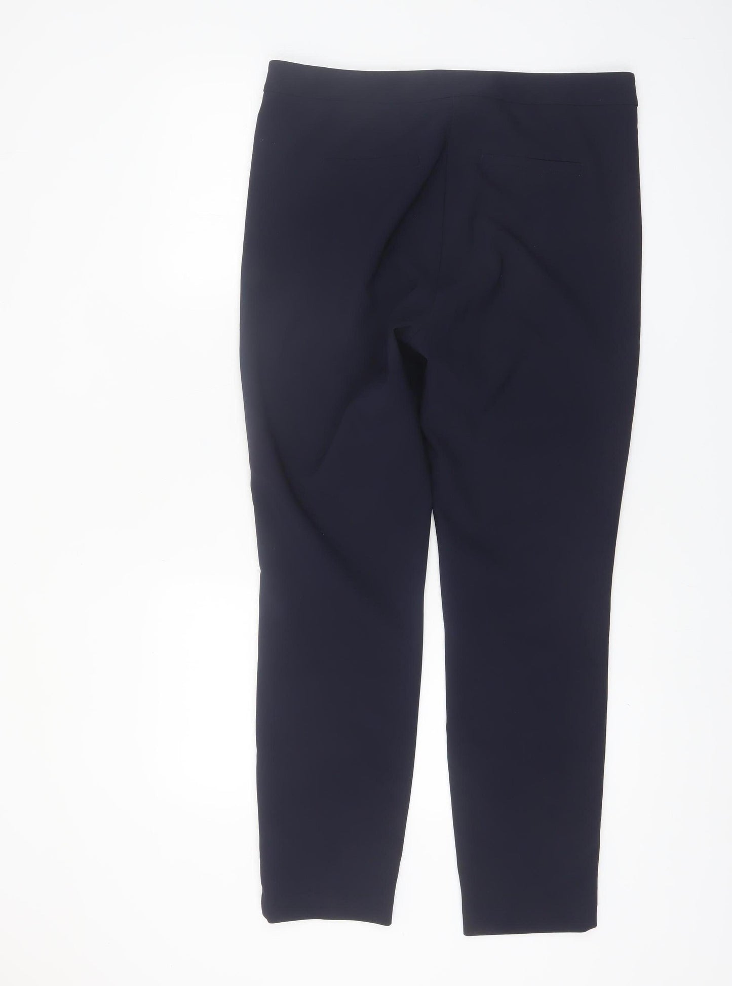 Savida Women’s Navy Slim Fit Cropped Trousers Size 14